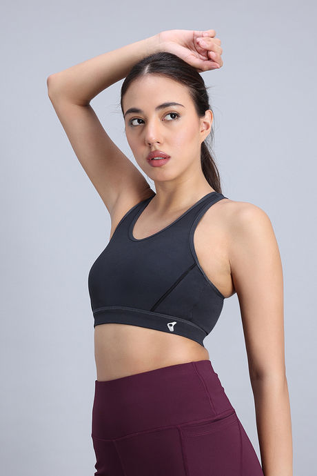 Zelocity  Medium Impact Quick Dry Sports Bra - Black Beauty — image 2